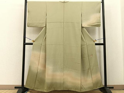 平和屋着物■染師 故・山代谷隆 訪問着 霞文 暈し染め 正絹 逸品 BAAW9968hj