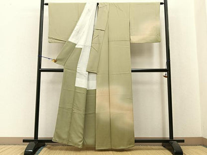 平和屋着物■染師 故・山代谷隆 訪問着 霞文 暈し染め 正絹 逸品 BAAW9968hj