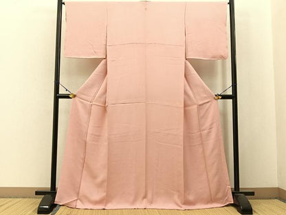 平和屋着物■上質な色無地 花地紋 肉色 正絹 逸品 未使用 BAAW9970hj