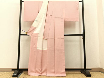 平和屋着物■上質な色無地 花地紋 肉色 正絹 逸品 未使用 BAAW9970hj