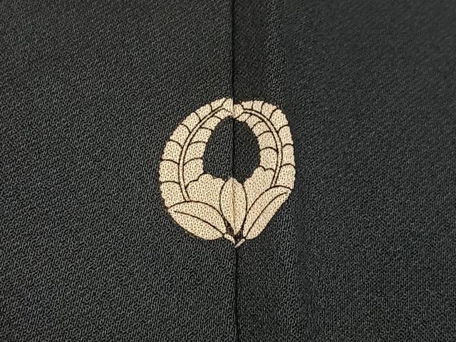 平和屋着物■訪問着 金糸刺繍 風景文 黒地 正絹 逸品 BAAW9974hj