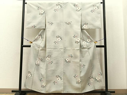 平和屋着物■上質な紬 椿 正絹 逸品 BAAW9977hj
