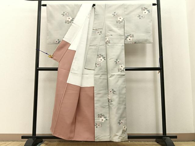 平和屋着物■上質な紬 椿 正絹 逸品 BAAW9977hj