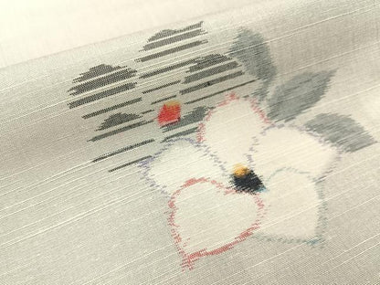 平和屋着物■上質な紬 椿 正絹 逸品 BAAW9977hj