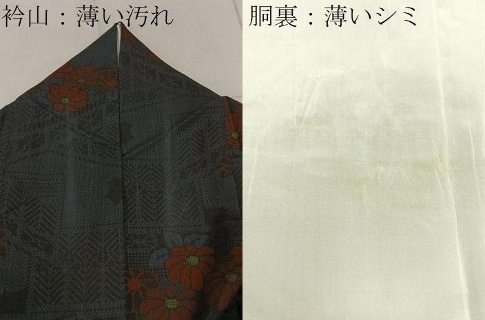 平和屋着物■本場大島紬　7マルキ　菊　正絹　逸品　BAAW9981hj