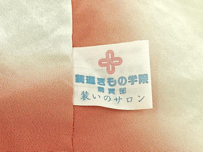 平和屋着物■上質な小紋　鹿の子切嵌花文　金彩　鬼しぼ縮緬　正絹　逸品　BAAW9983hj