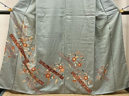 平和屋着物■訪問着　更紗花文　金彩　正絹　逸品　BAAW9984hj