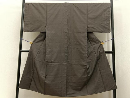 平和屋着物■男性　本場大島紬　格子　正絹　逸品　未使用　BAAW9987hj
