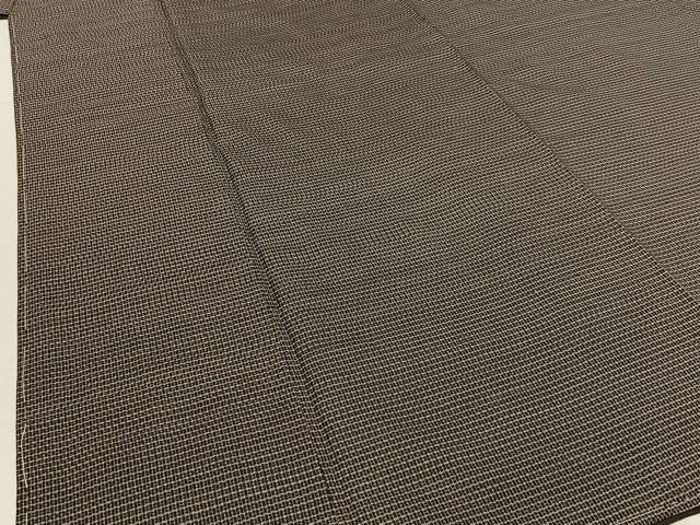 平和屋着物■男性　本場大島紬　格子　正絹　逸品　未使用　BAAW9987hj