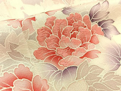 平和屋着物■訪問着　刺繍　花車文　暈し染め　正絹　逸品　BAAW9988hj