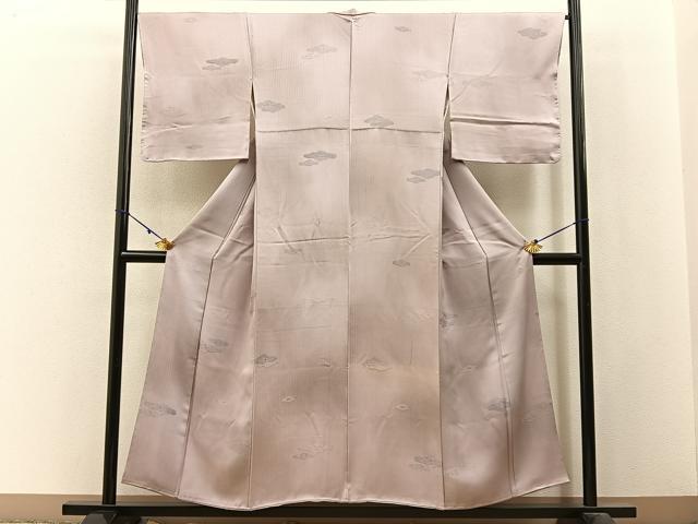 平和屋着物■上質な小紋　地紋起こし　更紗花文　暈し染め　正絹　逸品　未使用　BAAW9998hj
