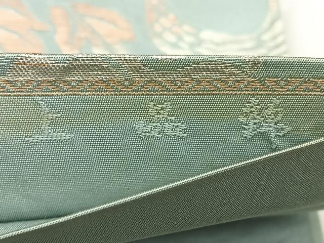 平和屋着物◎六通柄袋帯　上品錦　花鳥文　金銀糸　正絹　逸品　BAAX0044qw