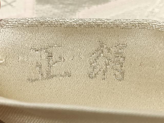 平和屋着物◎六通柄袋帯　唐織　亀甲花文　銀糸　正絹　逸品　BAAX0083qw