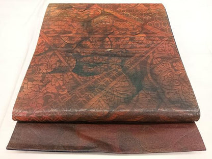 平和屋着物◎六通柄袋帯　切嵌吉祥文　正絹　逸品　BAAX0096qw