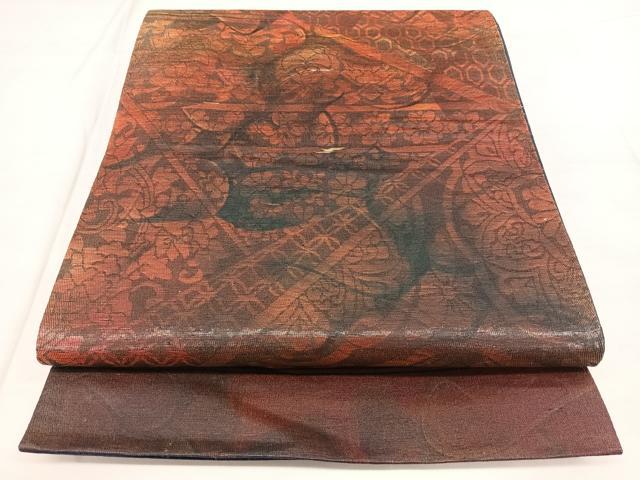 平和屋着物◎六通柄袋帯　切嵌吉祥文　正絹　逸品　BAAX0096qw