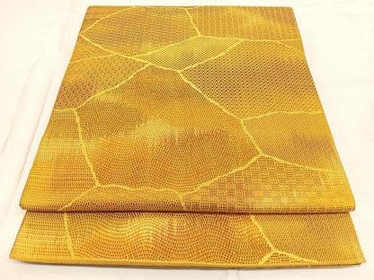 平和屋着物◎六通柄　本袋帯　切嵌文　正絹　逸品　BAAX0110qw
