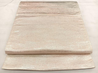 平和屋着物◎六通柄袋帯 霞文 銀糸 正絹 逸品 BAAX0141qw