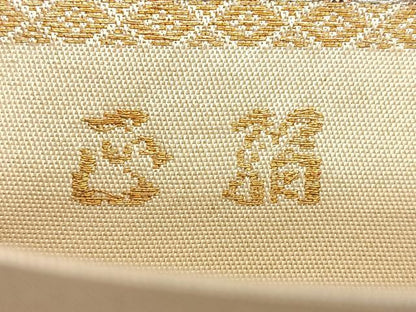 平和屋着物◎六通柄 本袋帯 唐織 更紗花文 金銀糸 正絹 逸品 BAAX0157qw