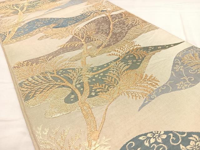 平和屋着物◎六通柄 京袋帯 本袋帯 唐織 金糸 正絹 逸品 BAAX0175qw