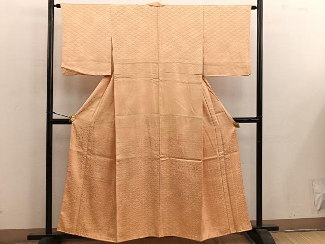 平和屋着物■上質な小紋 青海波花文 暈し染め 正絹 逸品 BAAX0205mz