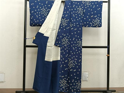 平和屋着物■上質な小紋 舞花文 正絹 逸品 BAAX0213mz