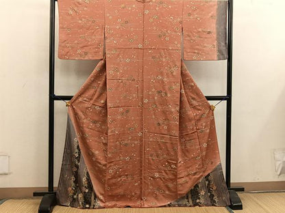 平和屋着物■訪問着 舞桜文 金彩 正絹 逸品 BAAX0221mz