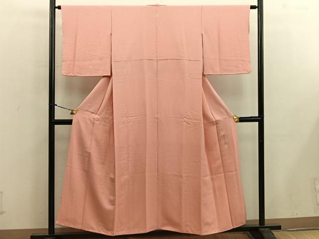 平和屋着物■上質な色無地 作家物 草木染 纁色 正絹 逸品 BAAX0223mz