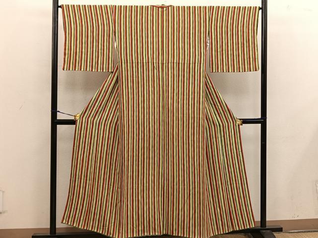 平和屋着物■上質な小紋 間道 正絹 逸品 BAAX0238mz