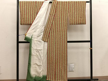 平和屋着物■上質な小紋 間道 正絹 逸品 BAAX0238mz