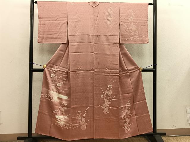 平和屋着物■訪問着　刺繍　菊花文　金彩　正絹　逸品　BAAX0241mz
