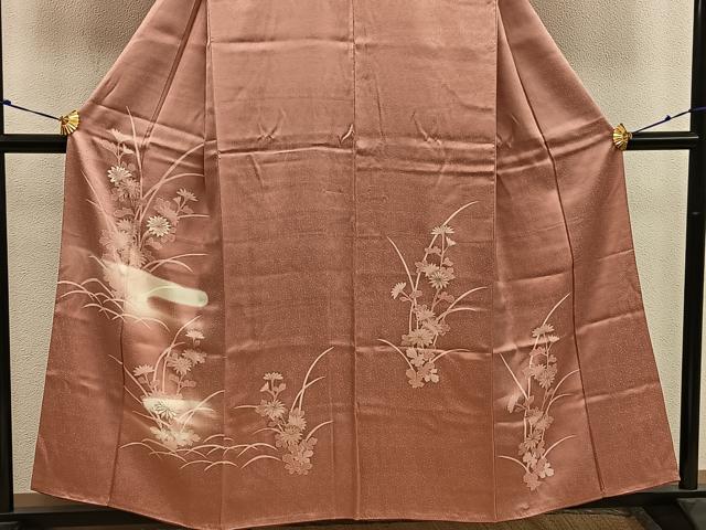 平和屋着物■訪問着　刺繍　菊花文　金彩　正絹　逸品　BAAX0241mz