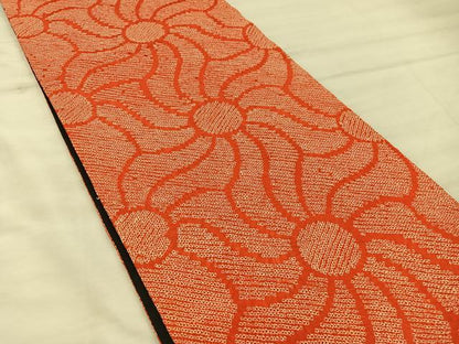平和屋着物●全通柄　京袋帯　総絞り　舞花文　正絹　逸品　BAAX0258mz