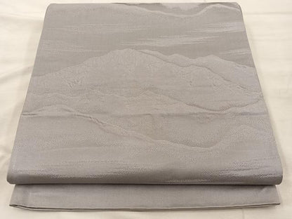 平和屋着物◎西陣　六通柄袋帯　遠山文　正絹　逸品　BAAX0263mz