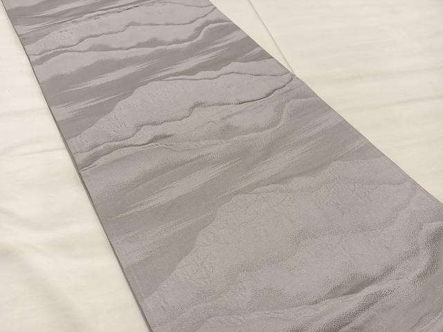 平和屋着物◎西陣　六通柄袋帯　遠山文　正絹　逸品　BAAX0263mz