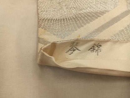 平和屋着物◎六通柄袋帯　亀甲花文　琴錦　プラチナ二重箔織　正絹　逸品　BAAX0316mz