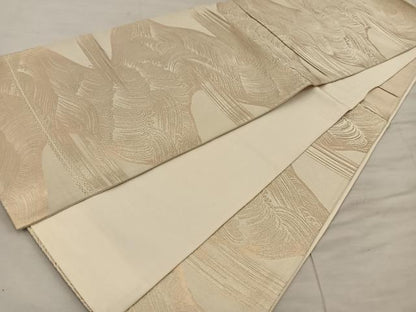 平和屋着物◎西陣　六通柄　京袋帯　立波文　金糸　正絹　逸品　BAAX0301mz