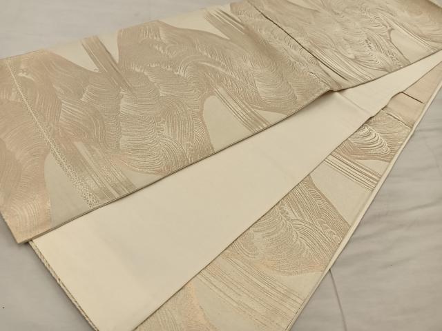 平和屋着物◎西陣　六通柄　京袋帯　立波文　金糸　正絹　逸品　BAAX0301mz