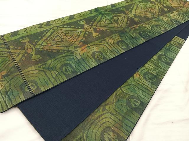 平和屋着物◎六通柄袋帯 菱花文 正絹 逸品 BAAX0306mz