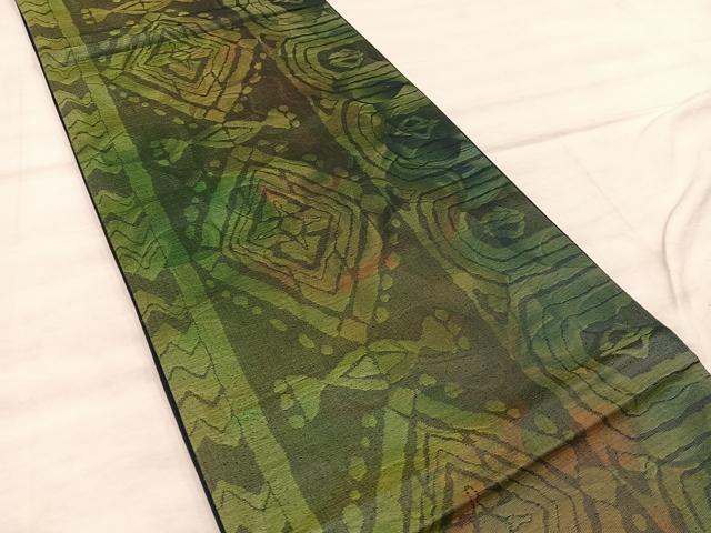 平和屋着物◎六通柄袋帯 菱花文 正絹 逸品 BAAX0306mz