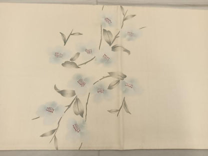 平和屋着物◎六通柄袋帯　枝花文　引箔　正絹　逸品　BAAX0314mz