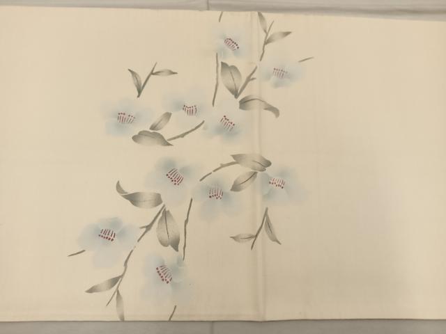 平和屋着物◎六通柄袋帯　枝花文　引箔　正絹　逸品　BAAX0314mz