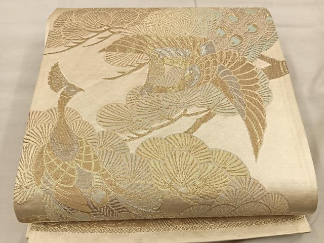 平和屋着物◎六通柄袋帯　鳳凰　金銀糸　正絹　逸品　BAAX0320mz