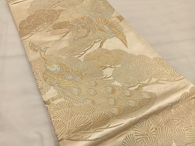 平和屋着物◎六通柄袋帯　鳳凰　金銀糸　正絹　逸品　BAAX0320mz