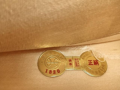 平和屋着物◎西陣 六通柄袋帯 草葉文 金銀糸 証紙付き 正絹 逸品 BAAX0410mz