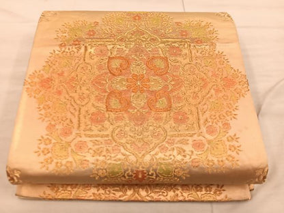 平和屋着物◎六通柄袋帯 正倉院花文 金糸 正絹 逸品 BAAX0421mz
