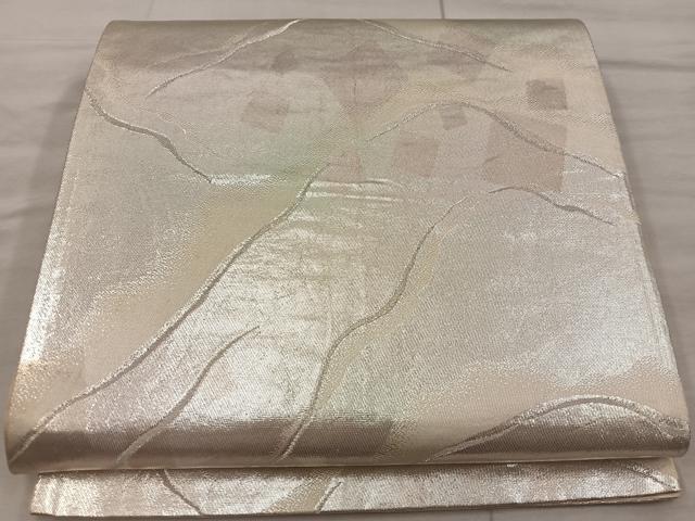 平和屋着物◎六通柄袋帯 遠山菱文 正絹 逸品 BAAX0475mz