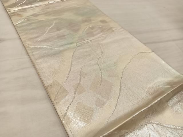 平和屋着物◎六通柄袋帯 遠山菱文 正絹 逸品 BAAX0475mz