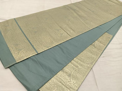 平和屋着物◎西陣 六通柄袋帯 向かい鳥丸文 金糸 証紙付き 正絹 逸品 BAAX0518mz