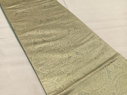 平和屋着物◎西陣 六通柄袋帯 向かい鳥丸文 金糸 証紙付き 正絹 逸品 BAAX0518mz