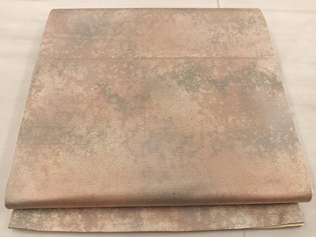平和屋着物◎六通柄袋帯　霞文　引箔　正絹　逸品　BAAX0522mz
